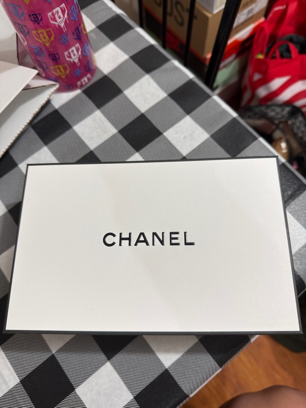 CHANEL White Box with Black Logo